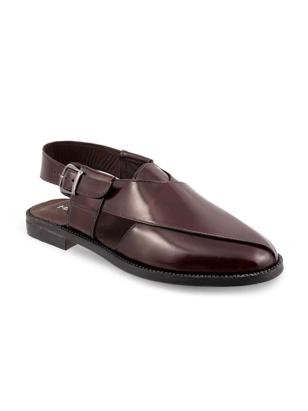 Metro Men Brown Leather Sandals