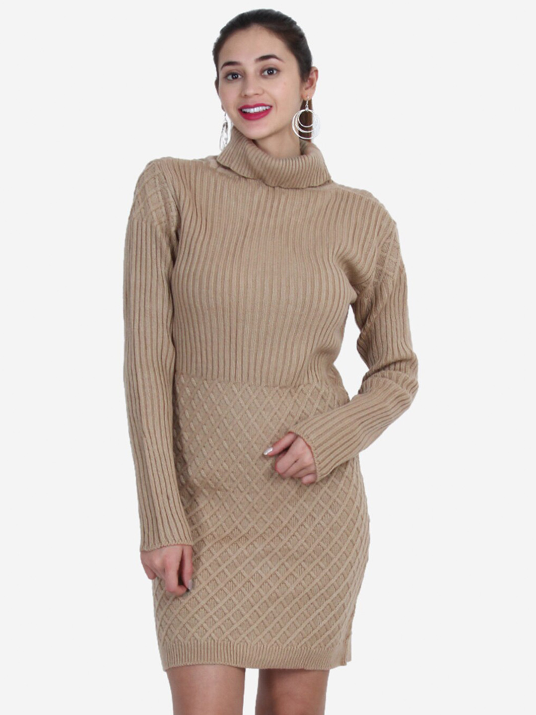 JoE Hazel Women Beige Jumper Dress