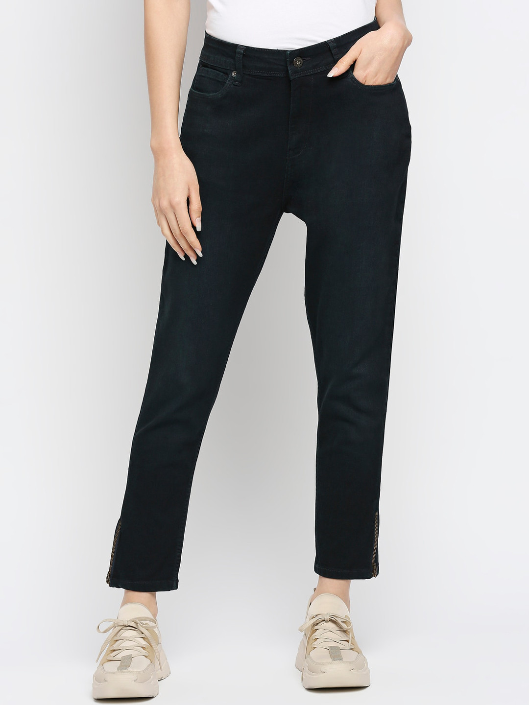 Pepe Jeans Women Black Jeans Skinny Fit High-Rise Stretchable Jeans