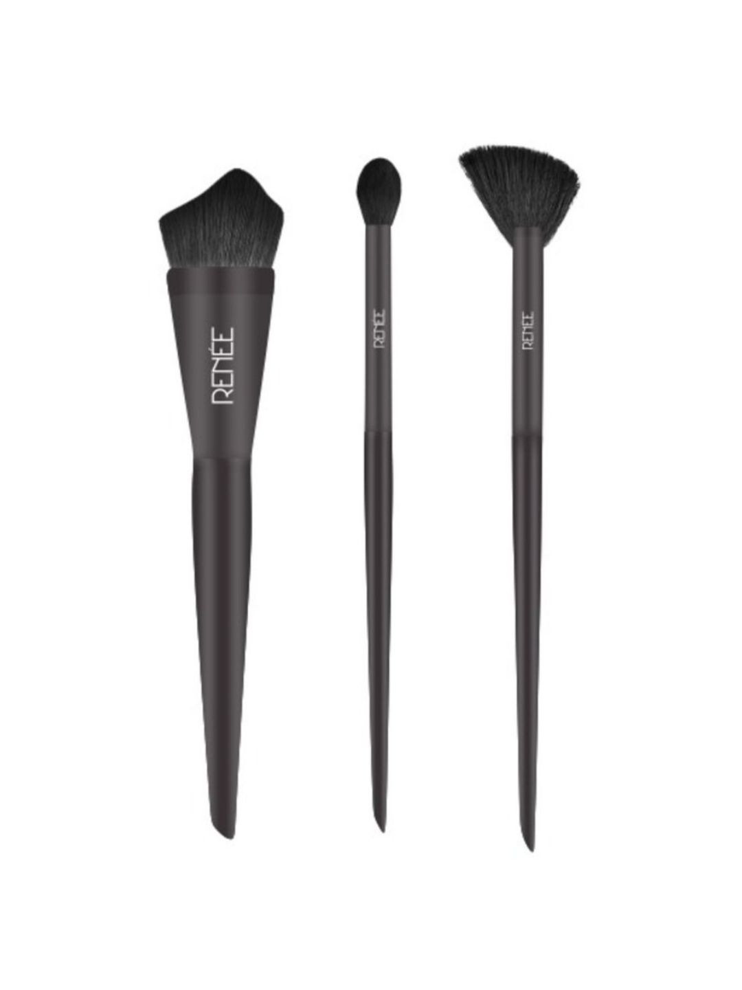 Renee Women Set Of 3 Black Makeup Face Brushes