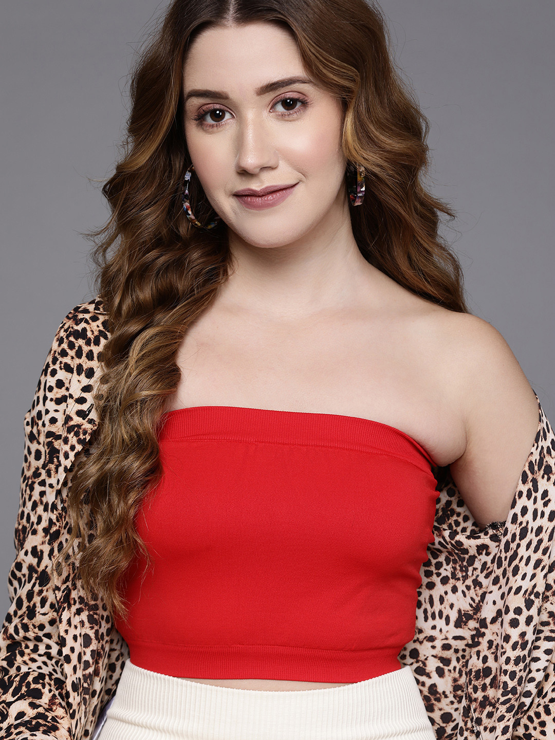 Inddus Women Red Seamless Bandeau Bra