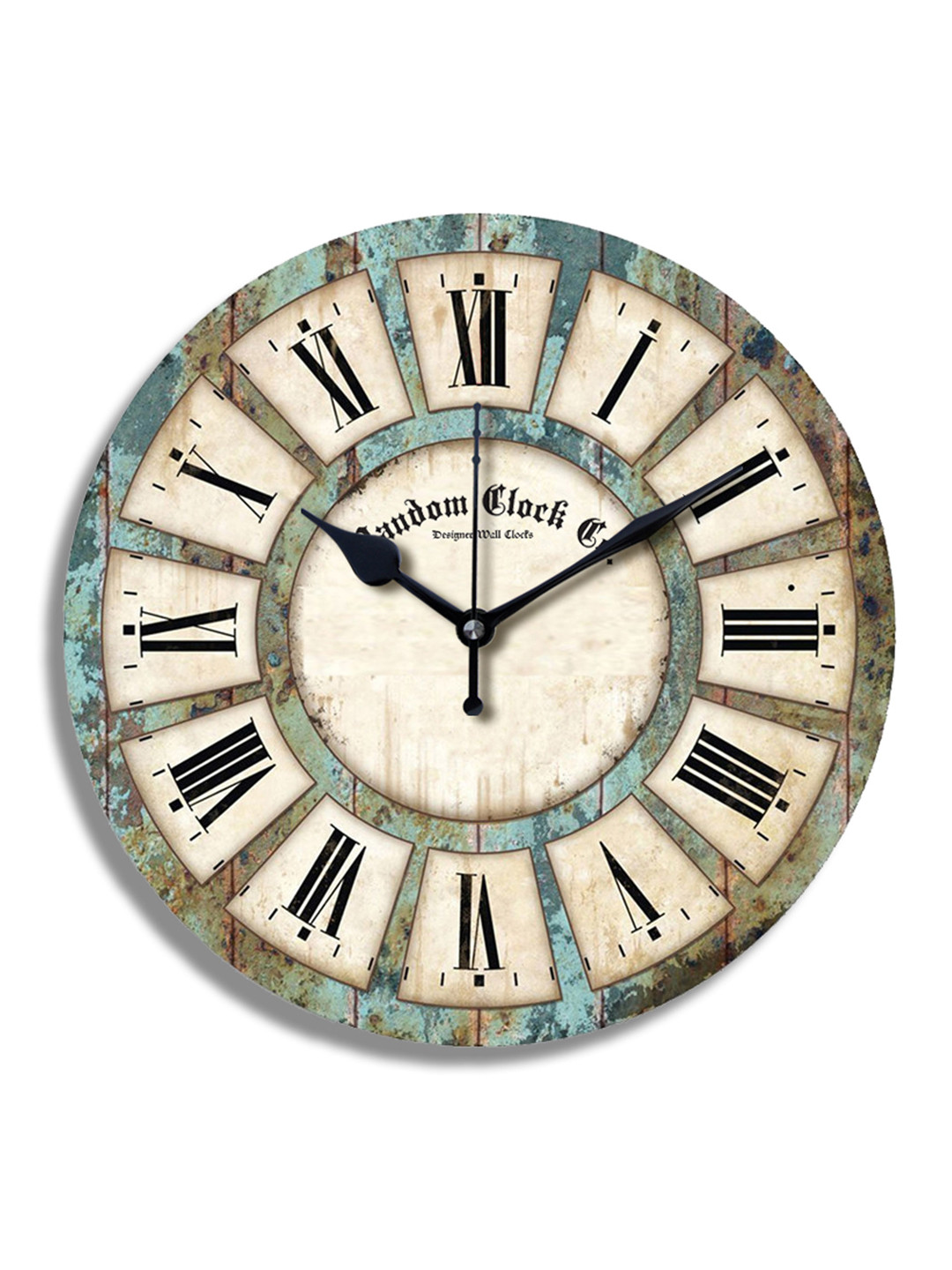 RANDOM RND-60Rough MDF Large Display Round Battery Analogue Wall Clock-29.2cm