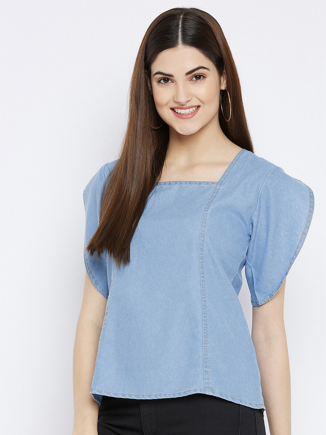 Ruhaans Blue Denim Top