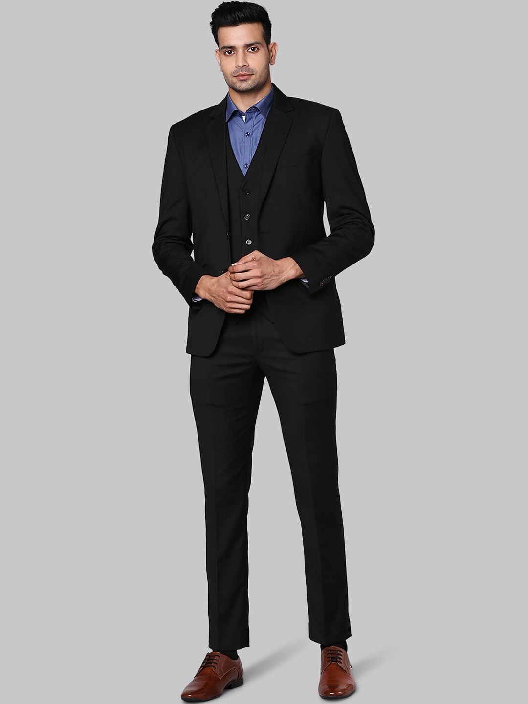 Grey Designer Three-piece Suit – Luxurazi