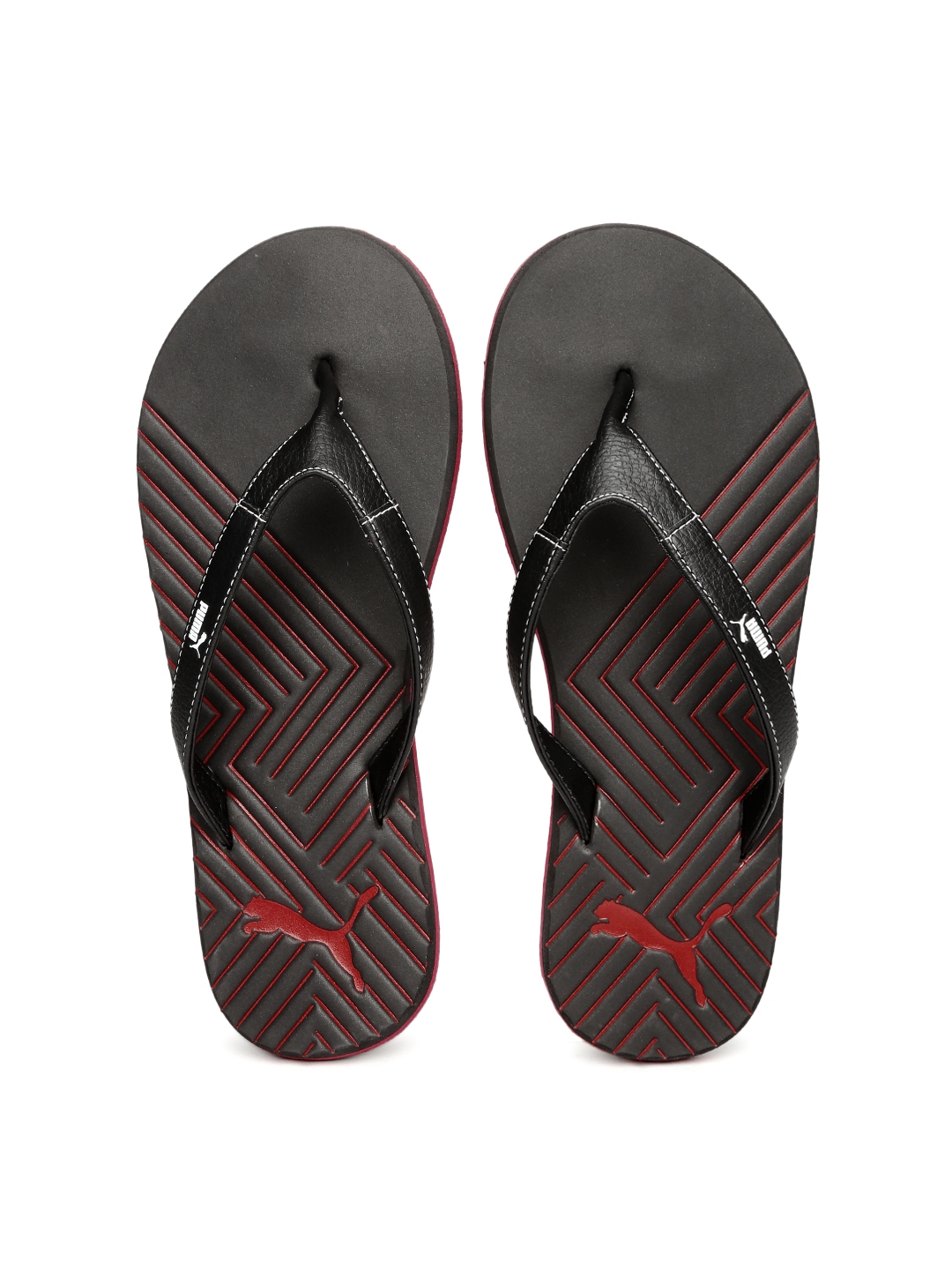 puma webster red flip flops