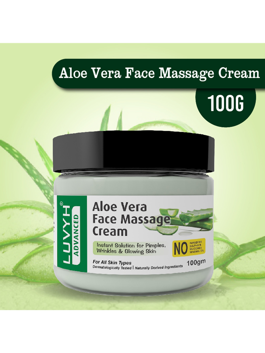 LUVYH Aloe Vera Face Massage Cream 100 gm