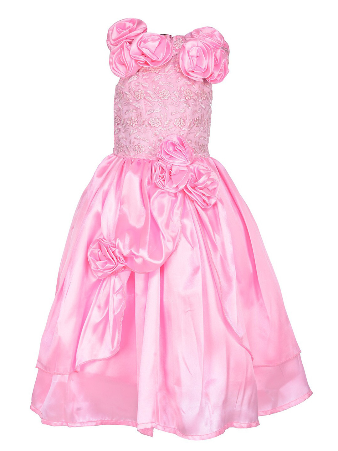 Samsara Couture Pink Satin Dress