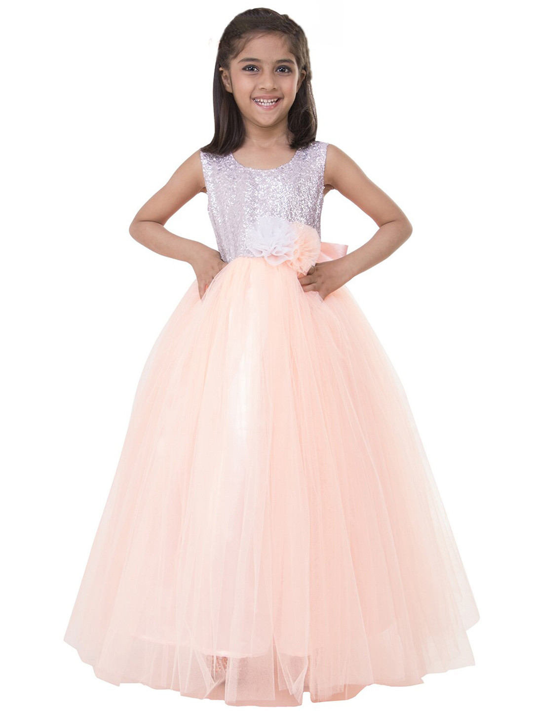 Samsara Couture Gold-Toned Embellished Net Maxi Dress