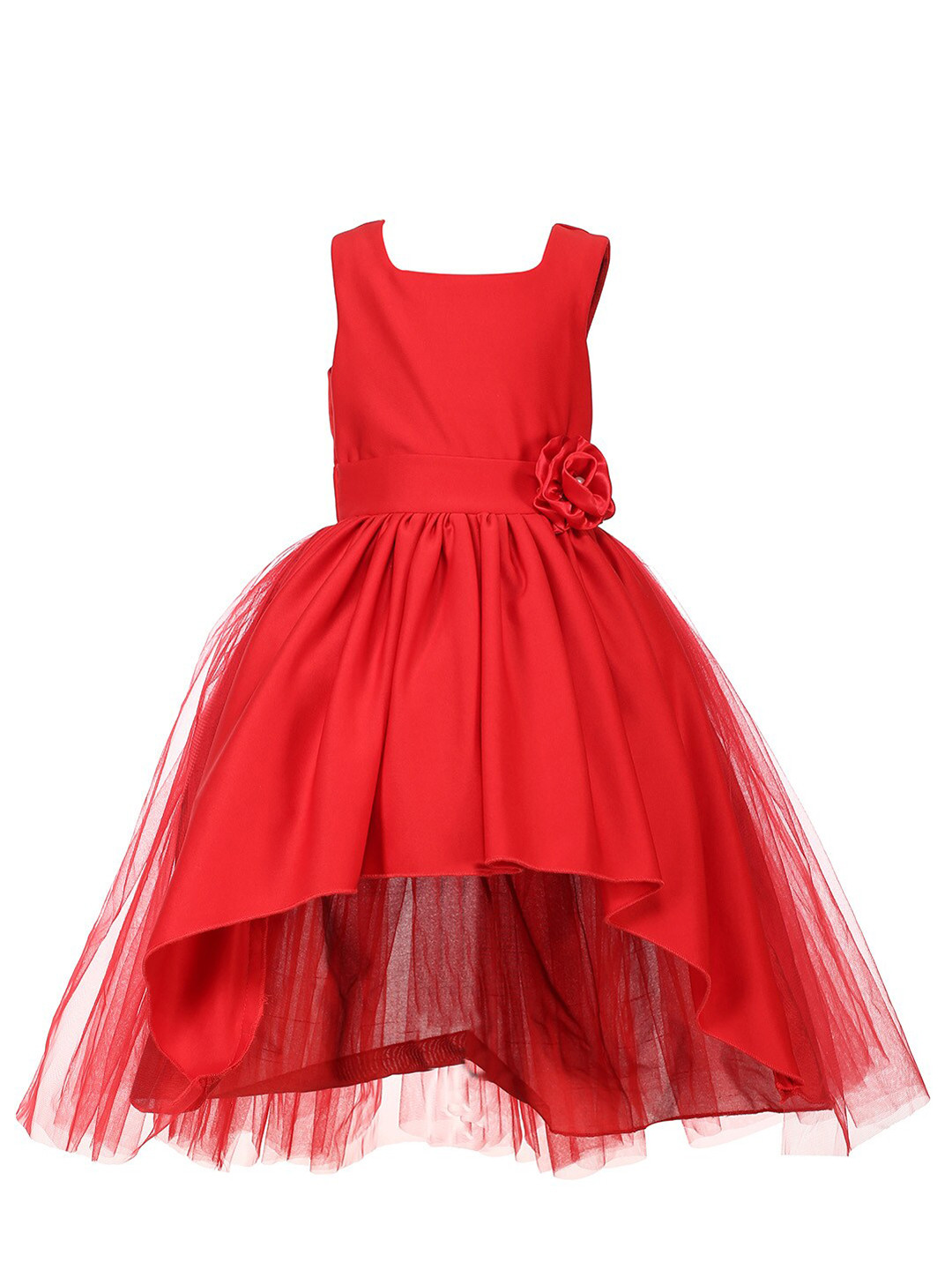 Samsara Couture Red Satin Dress