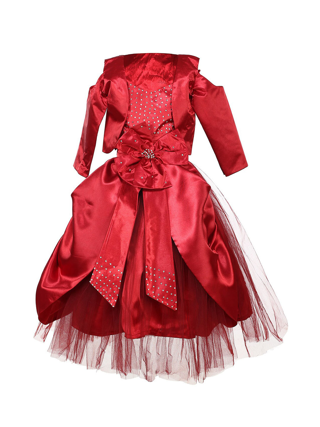 Samsara Couture Red Satin Dress