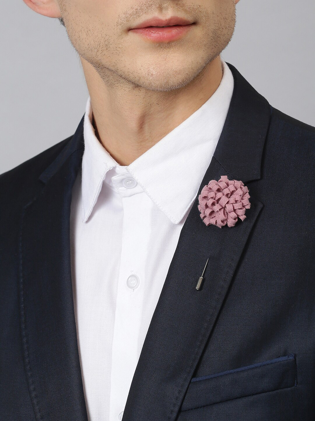 Tossido Men Pink Floral Tossido Brooch