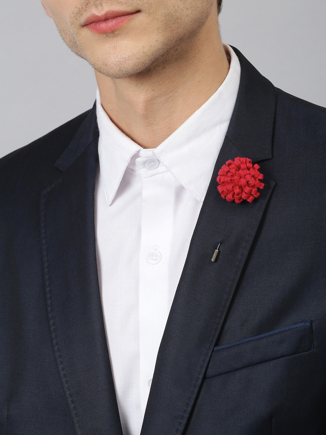 Tossido Men Red Lapel Pin Brooch