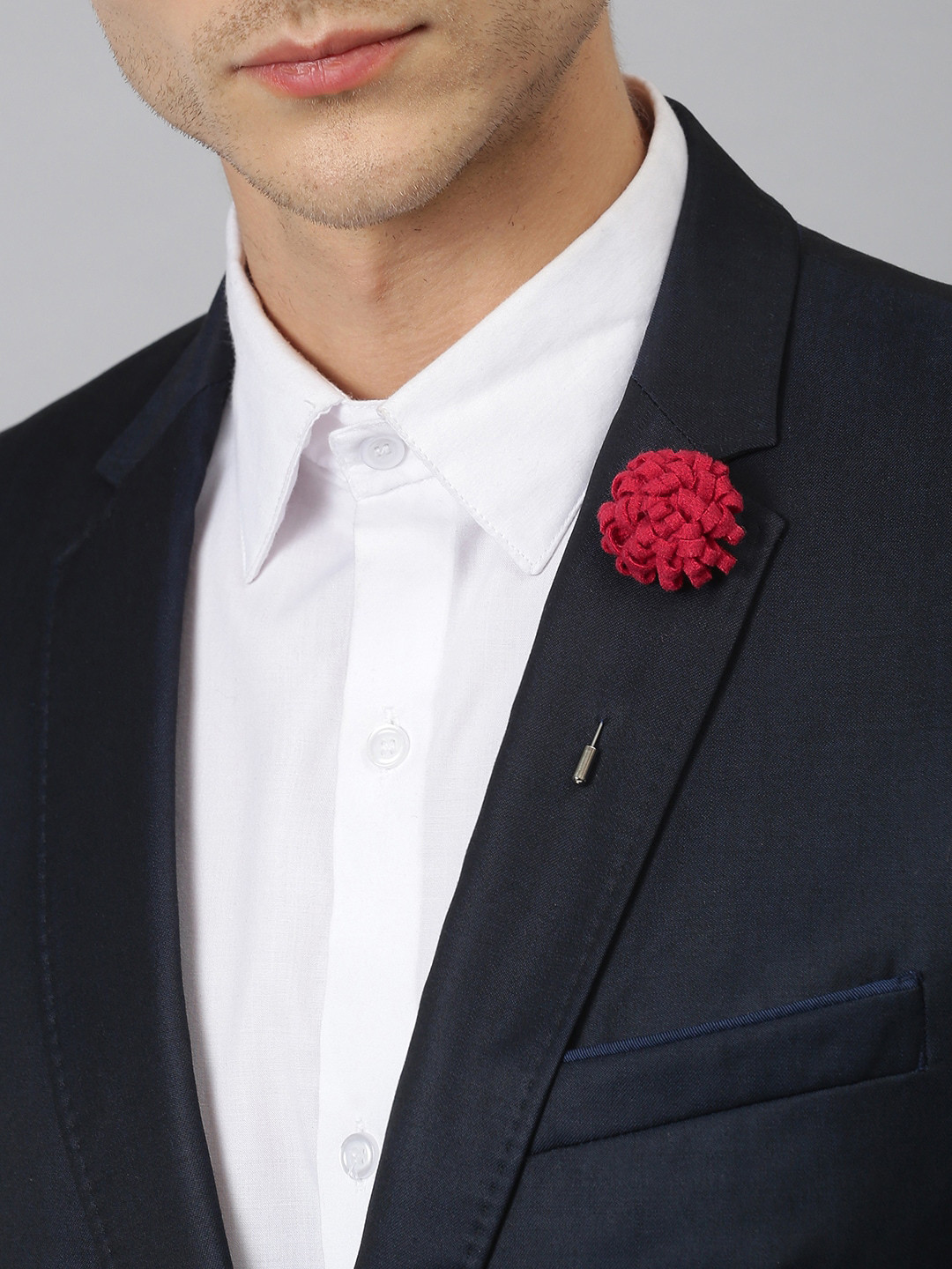 Tossido Men Pink Floral Brooch Lapel Pin