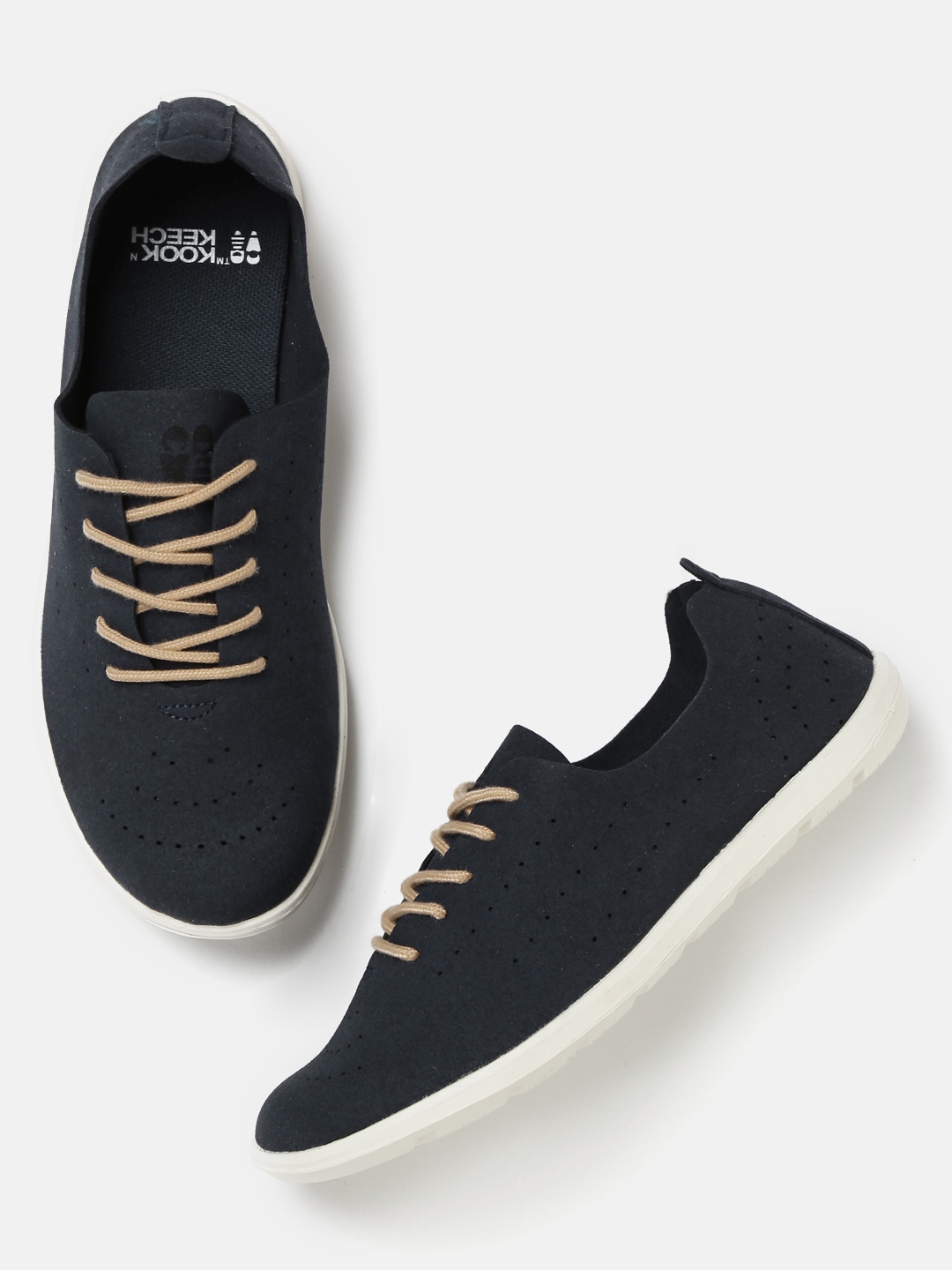 Buy Kook N Keech Women Navy Perforated Regular Sneakers Casual Shoes for Women 1674939 Myntra