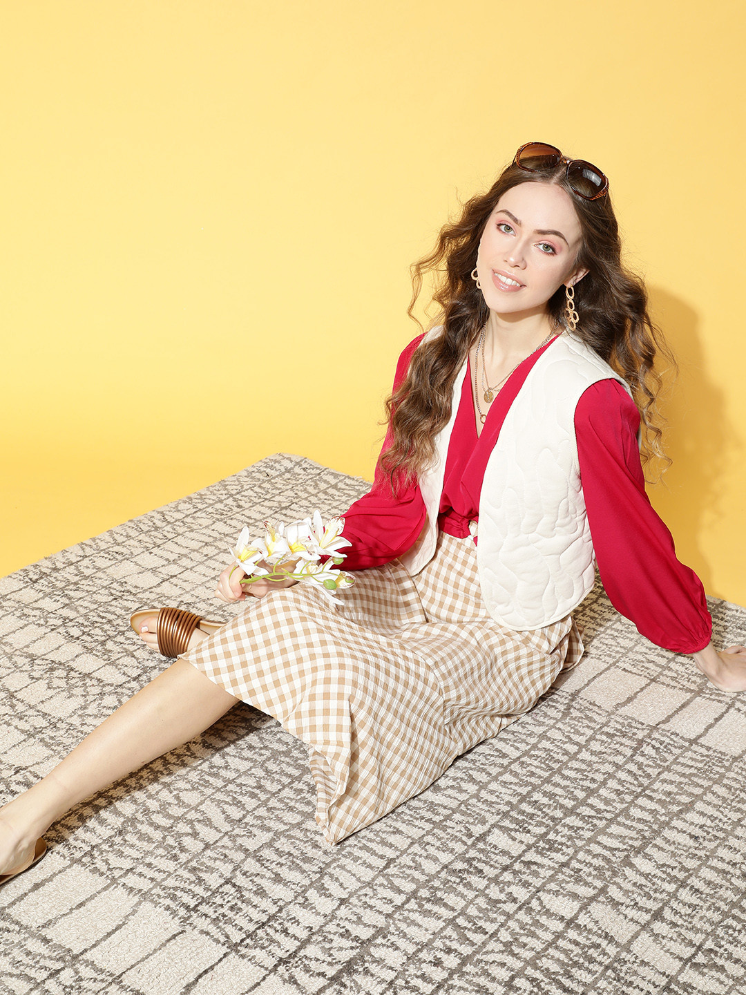 plusS Women Bright Fuchsia Solid Cropped Top