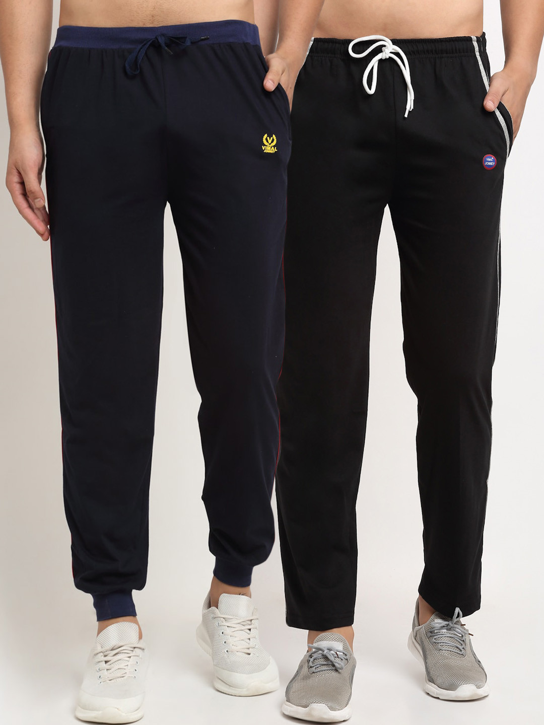 MACK JONNEY Men Pack of 2 Solid Joggers