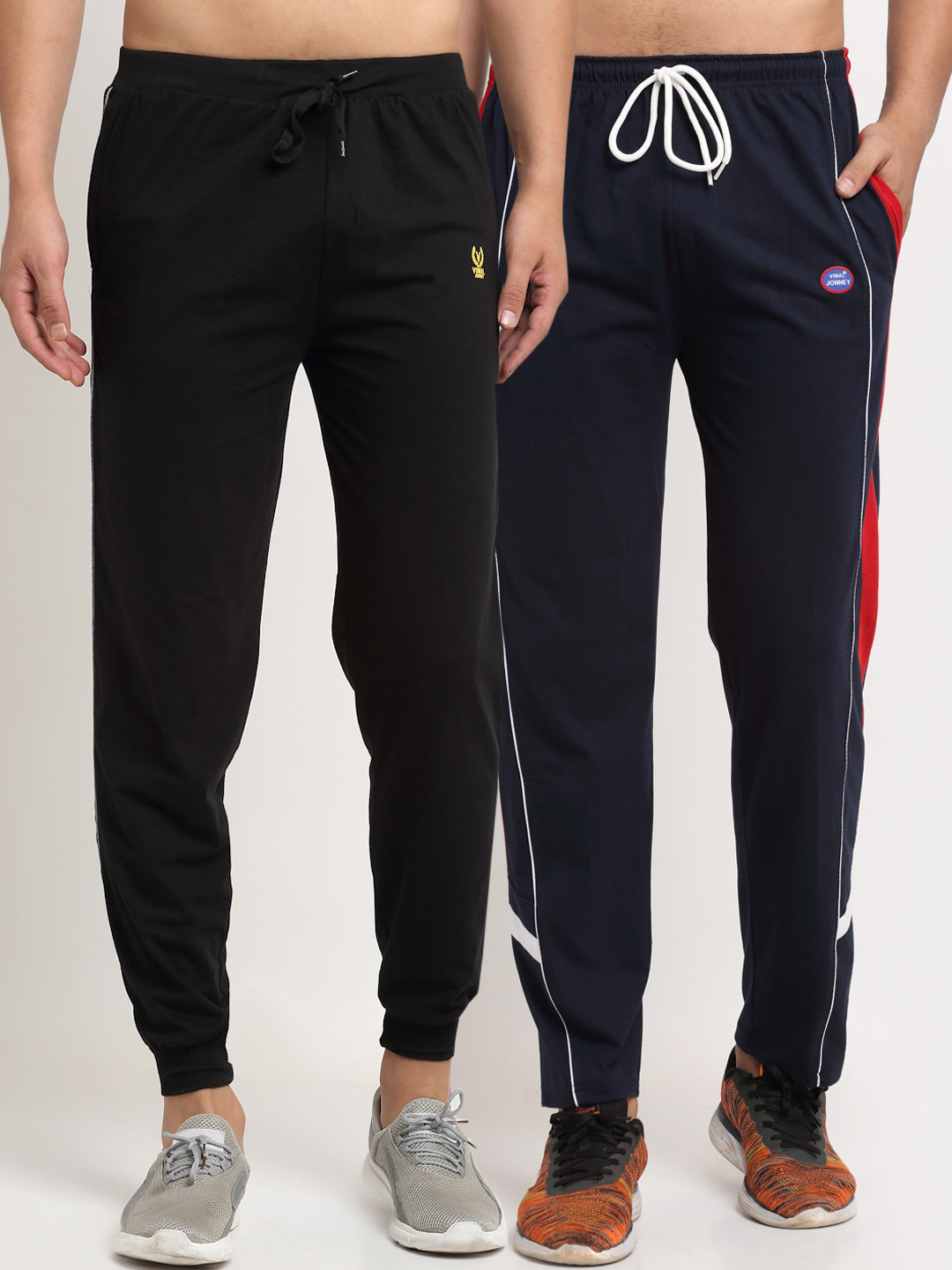 MACK JONNEY Men Pack Of 2 Solid Trackpants