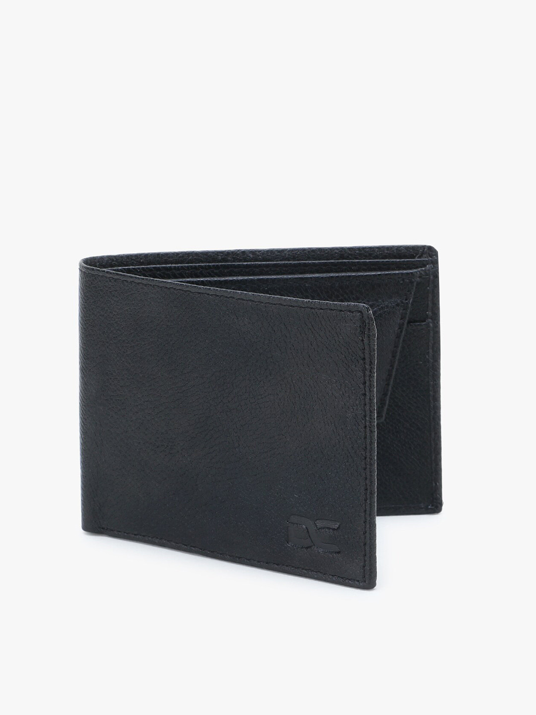 Dezire Crafts Men Black Textured Two Fold PU Wallet