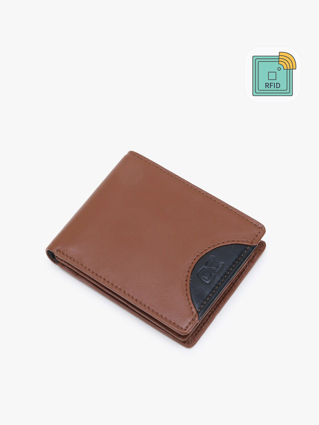 Dezire Crafts Men Tan Brown Textured Bi-Fold Leather Two Fold Wallet