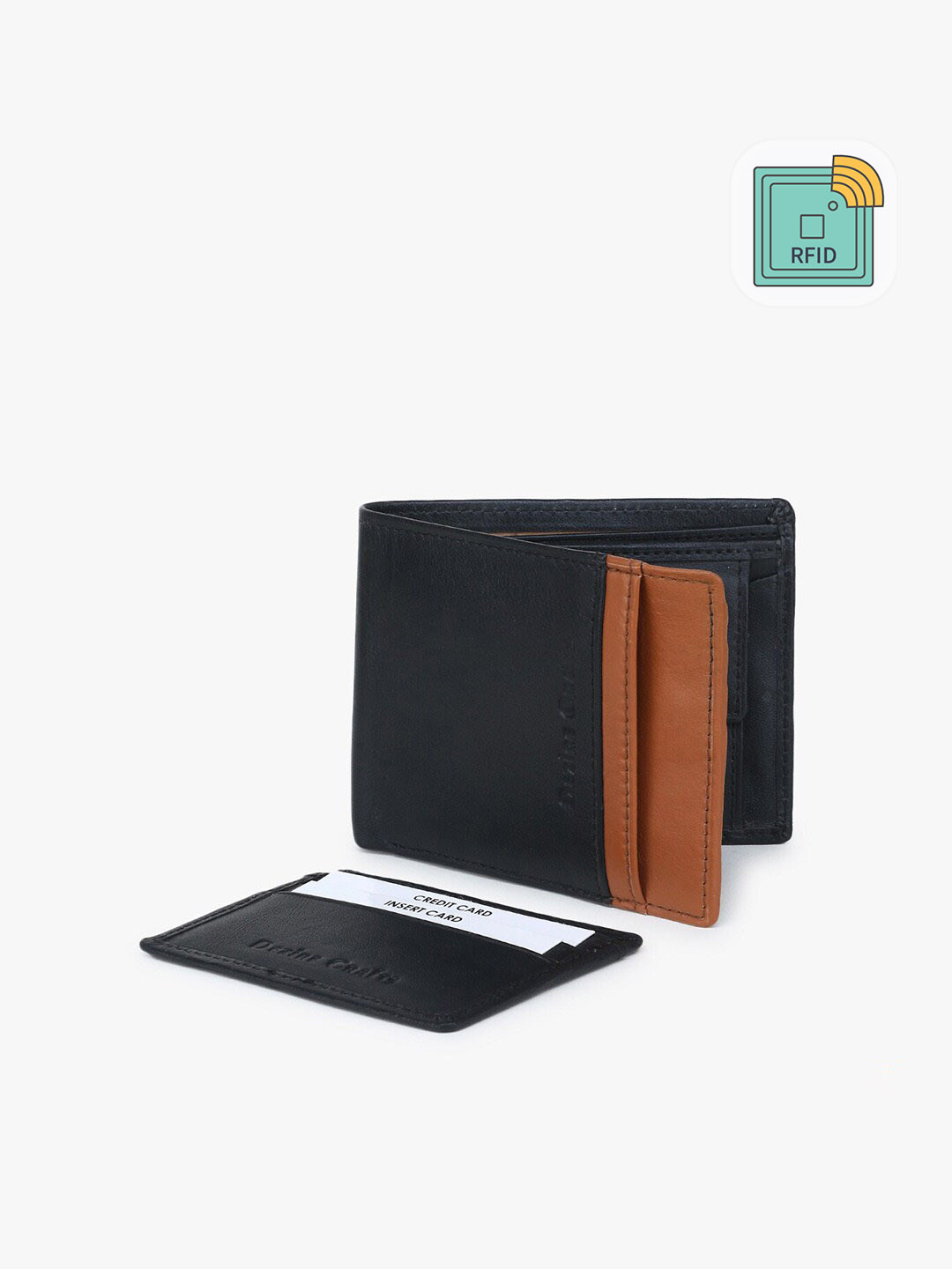 Dezire Crafts Men Black Bi-Fold Leather Two Fold Wallet