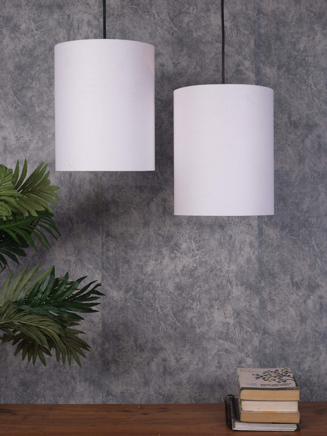 Grated ginger Beige Twin Pendant Light