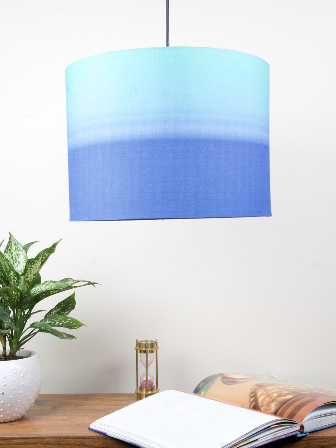 Grated Ginger Blue Ombre Contemporary Hanging Light