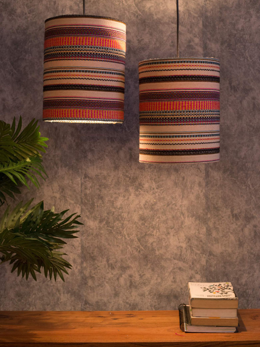 Grated Ginger Mulicolored Set of 2Ceiling Lamps