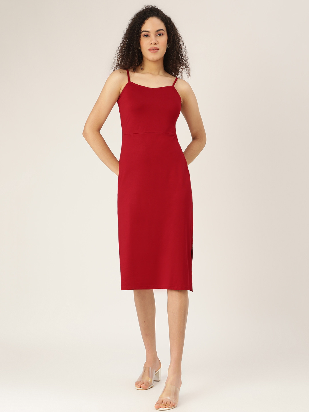 BRINNS Red Sheath Midi Dress