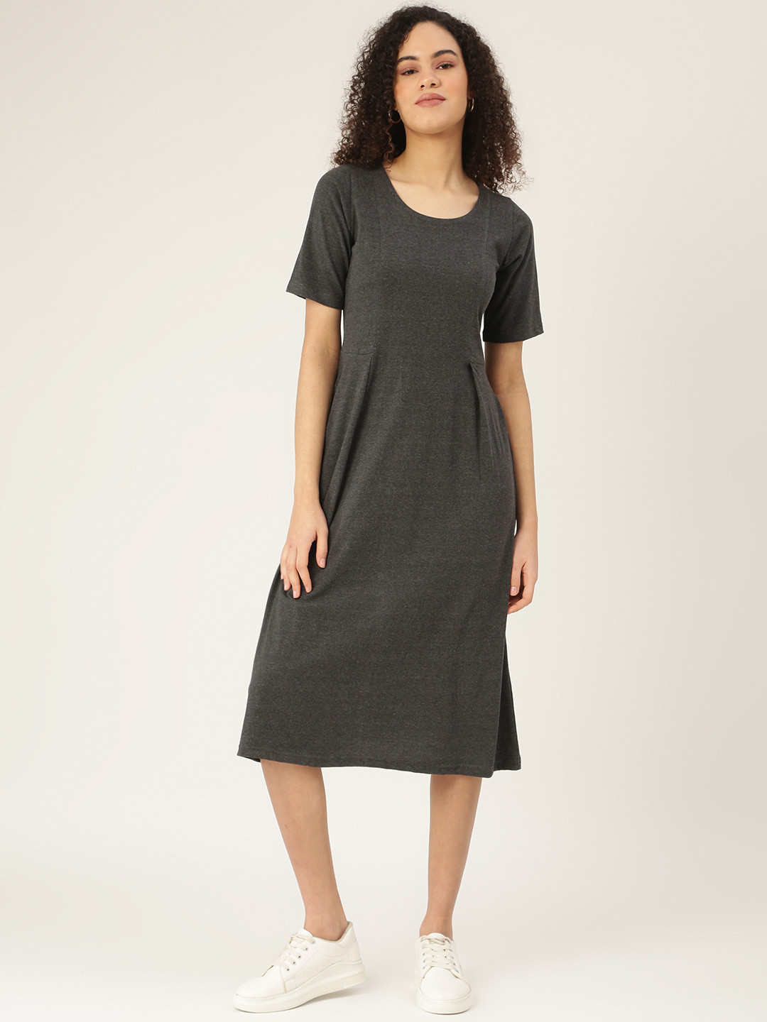 BRINNS Charcoal Grey Midi Dress