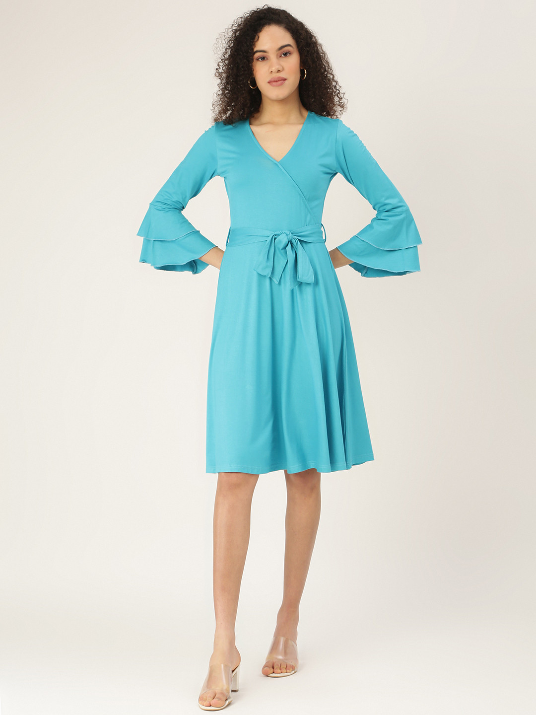 BRINNS Turquoise Blue Solid Dress