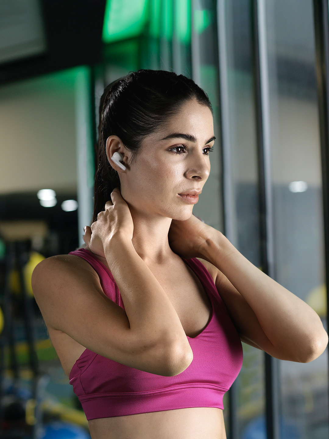 Puma Women Fuchsia Pink Solid Moisture Wicking Lightly Padded Training Bra