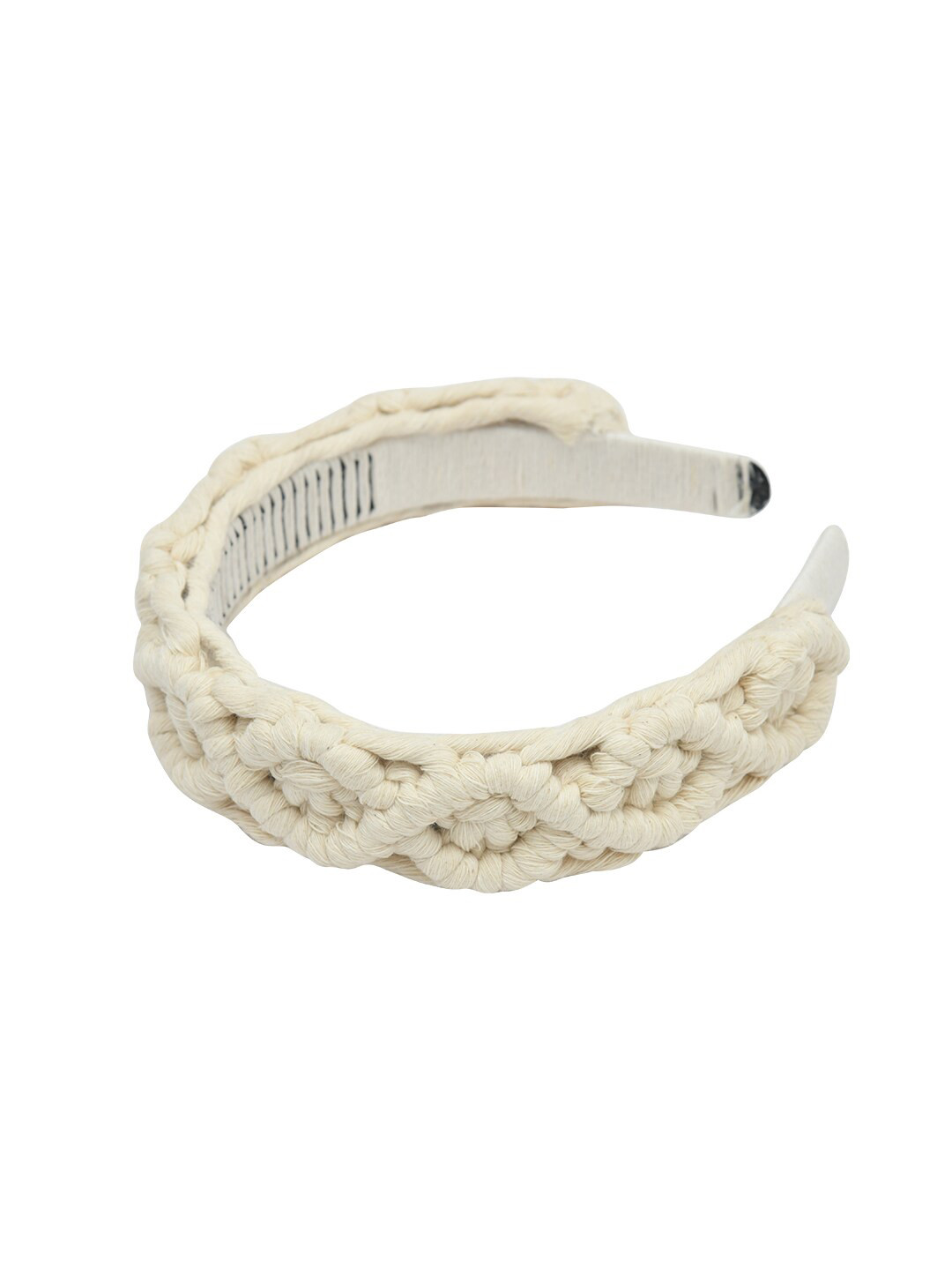 FUNKRAFTS Girls Off White Macrame Hairband