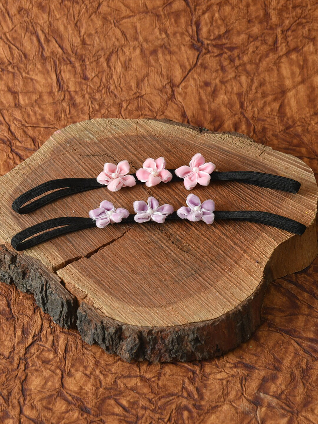 FUNKRAFTS Girls Pink & Lavender Set of 2 Hairbands