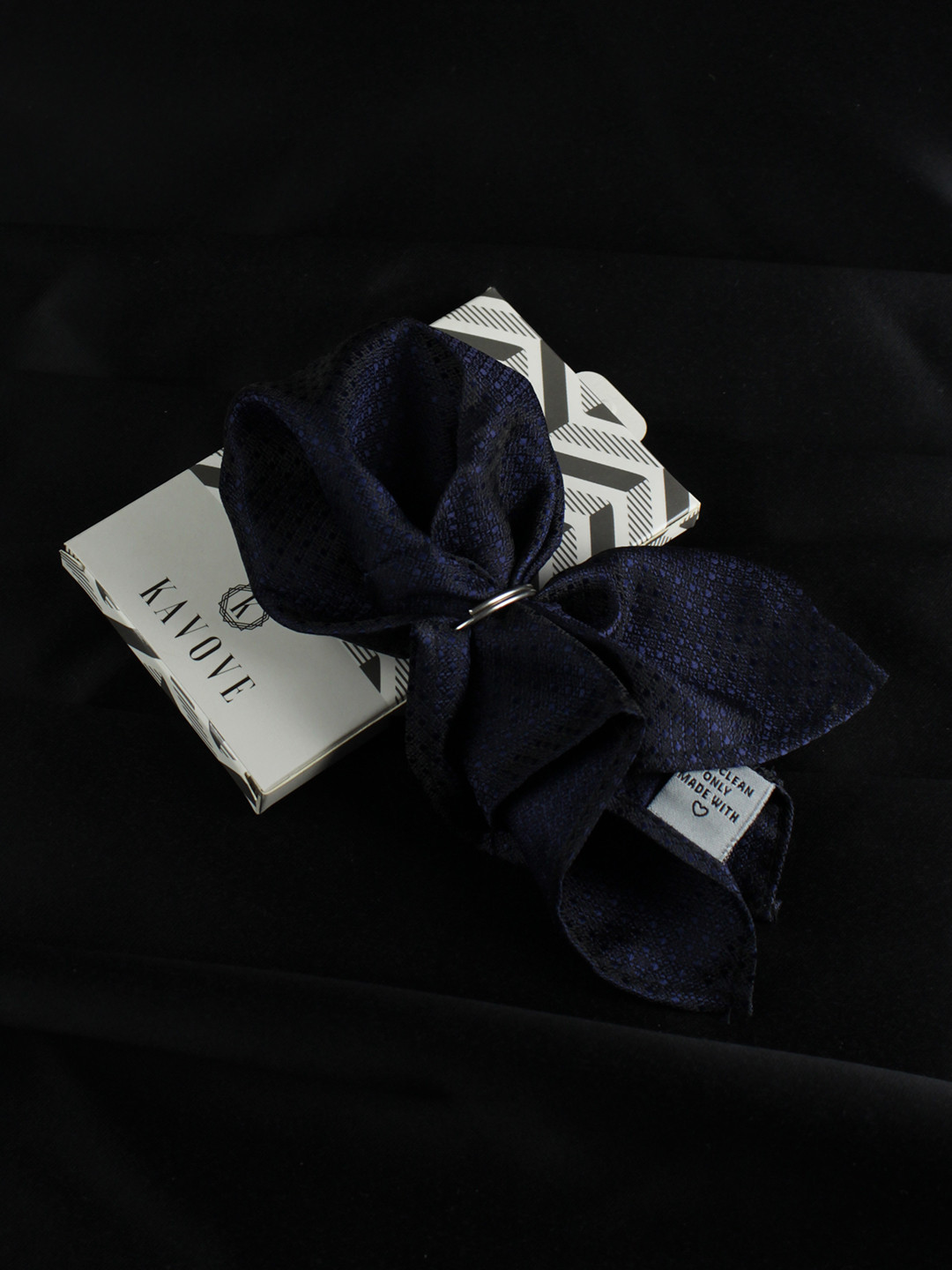 Kavove Men Blue Polka Dots Pocket Square
