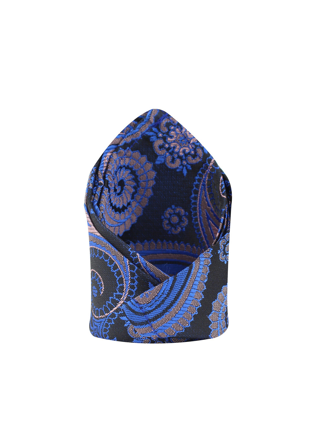 Kavove Men Blue & Grey Printed Pocket Square