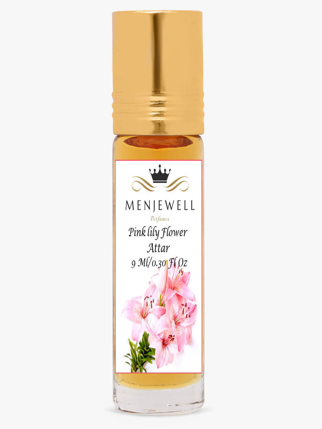 Menjewell Yellow Pinklily Flower Long Lasting Attar- 9ml