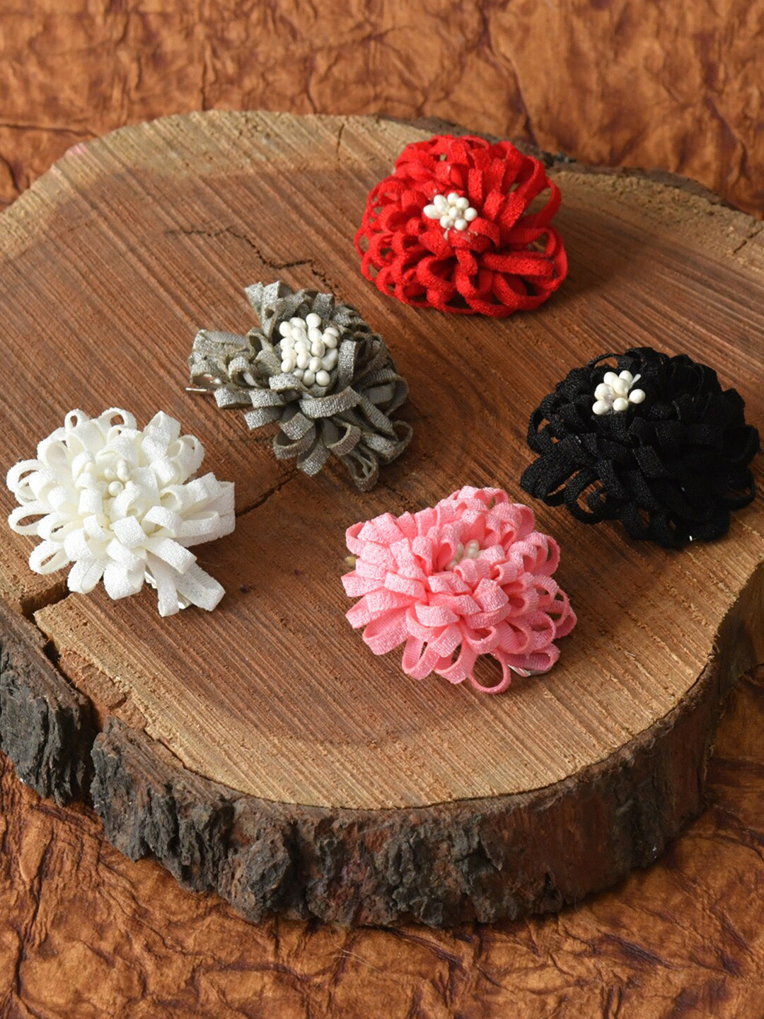 FUNKRAFTS Girls Set of 5 Multi-coloured Alligator Hair Clip