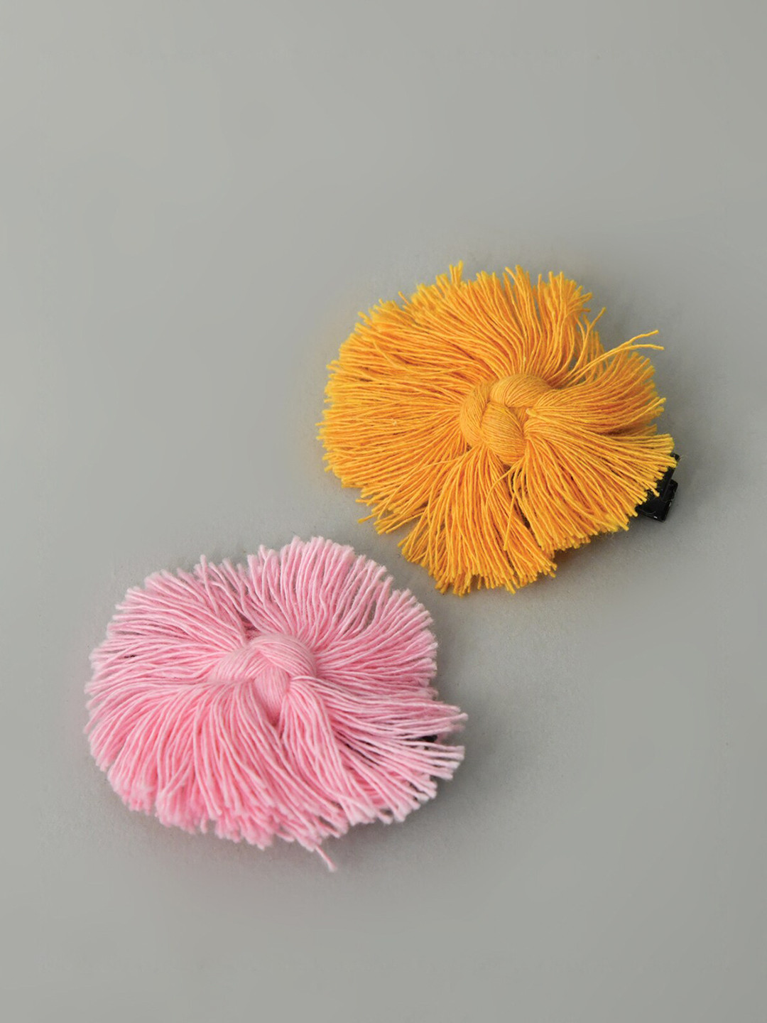 FUNKRAFTS Girls Orange & Pink Set of 2 Alligator Hair Clip