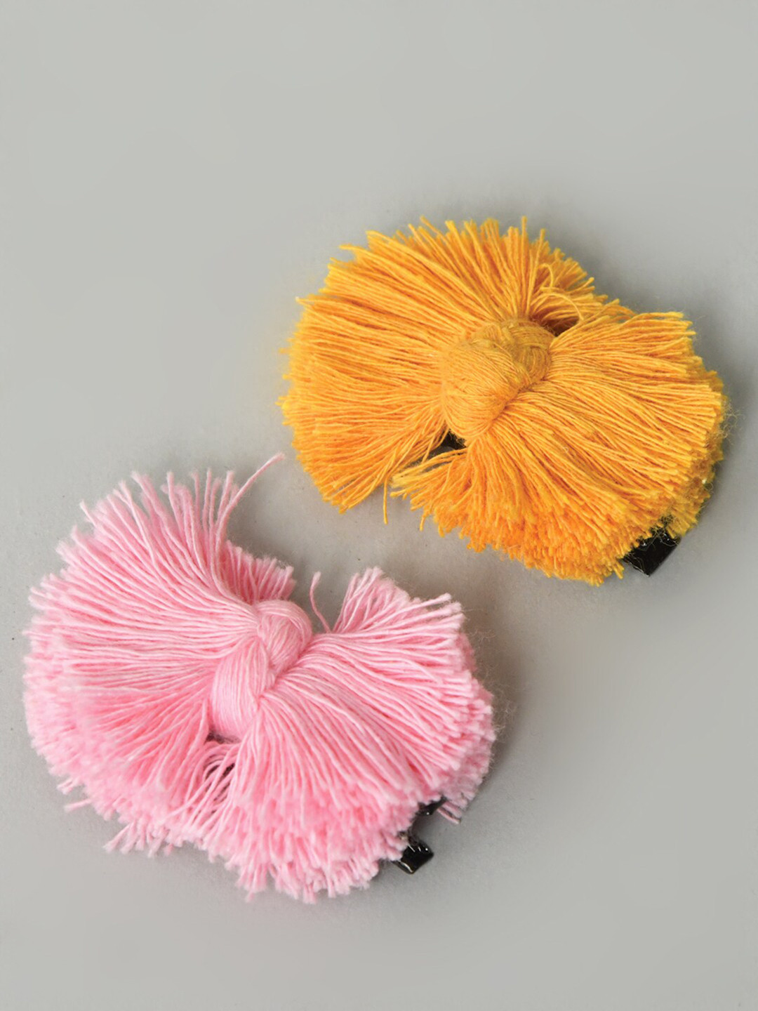 FUNKRAFTS Girls Set Of 2 Pink & Orange Alligator Hair Clip