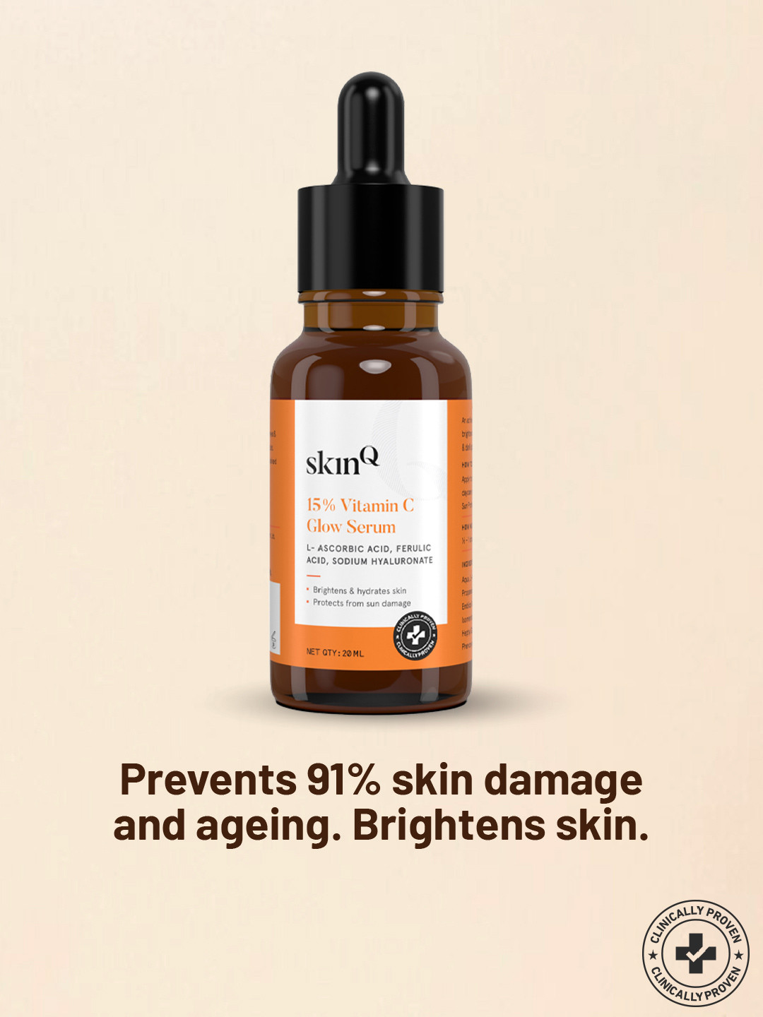 SkinQ Unisex Vitamin C Glow Serum-20ml