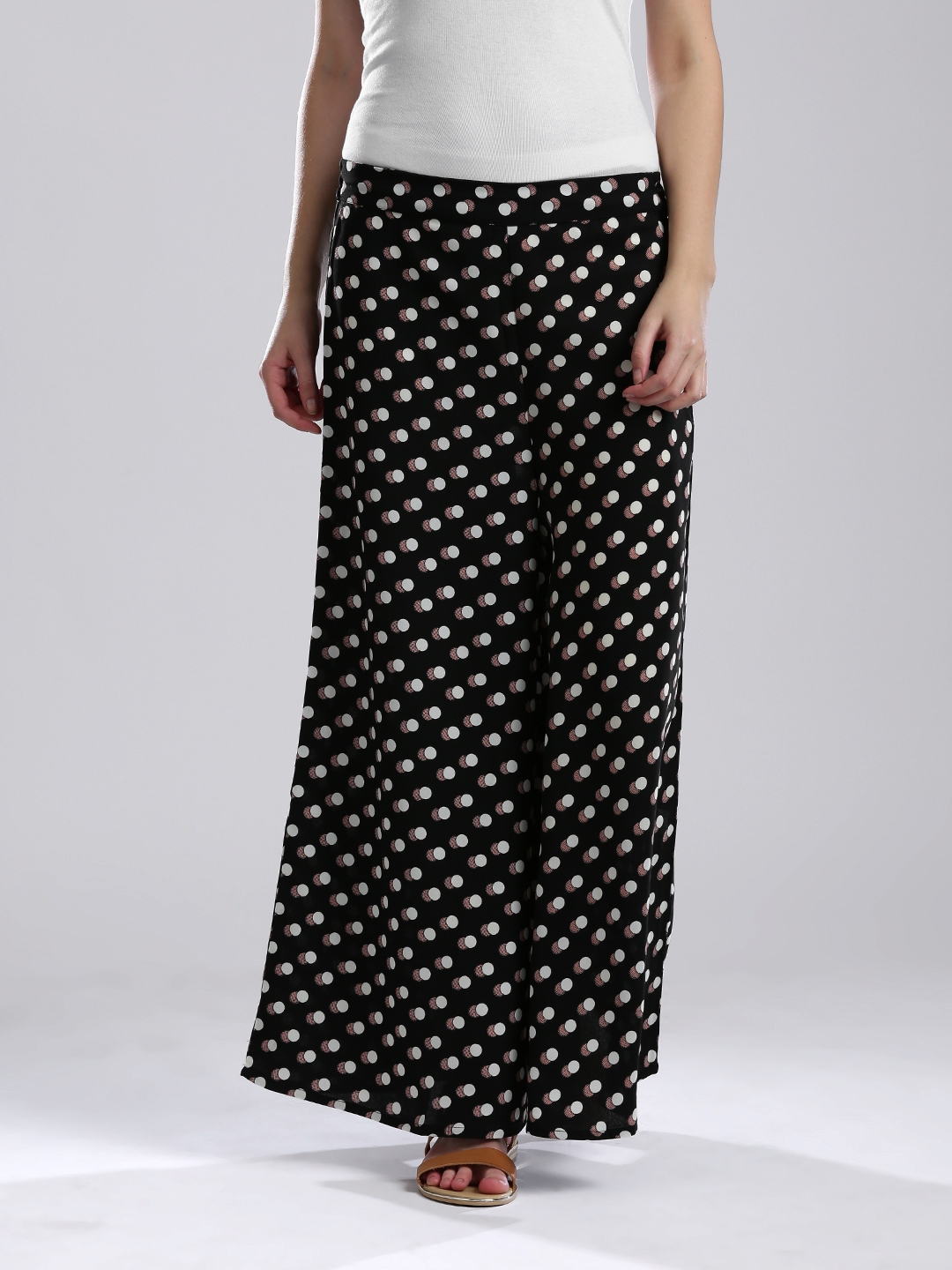 Shop Polka Dot Palazzo Pants for Women from latest collection at Forever 21   369870