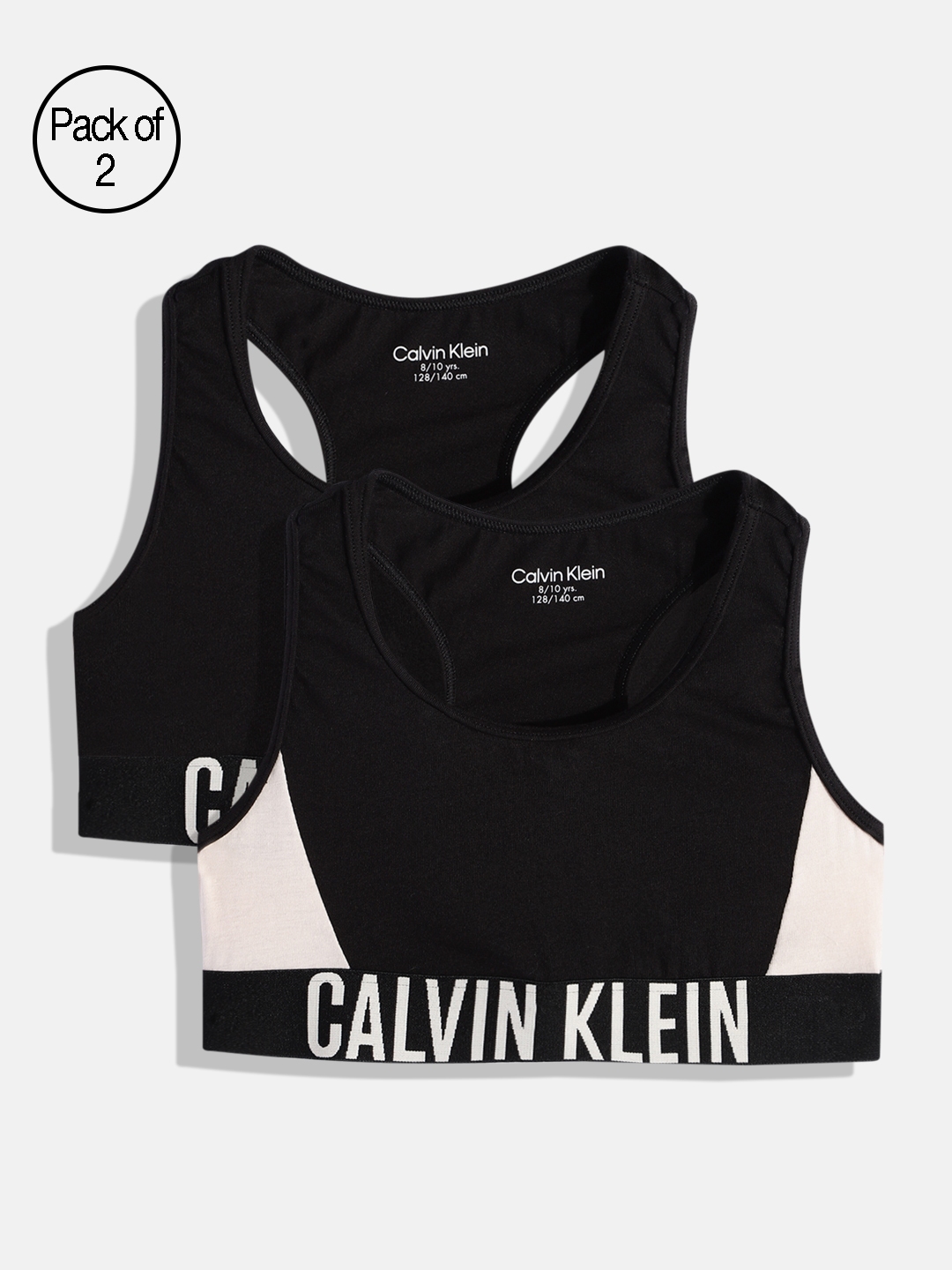 Calvin Klein Underwear Black & Black Printed Non-Wired Lightly Padded  T-shirt Bra