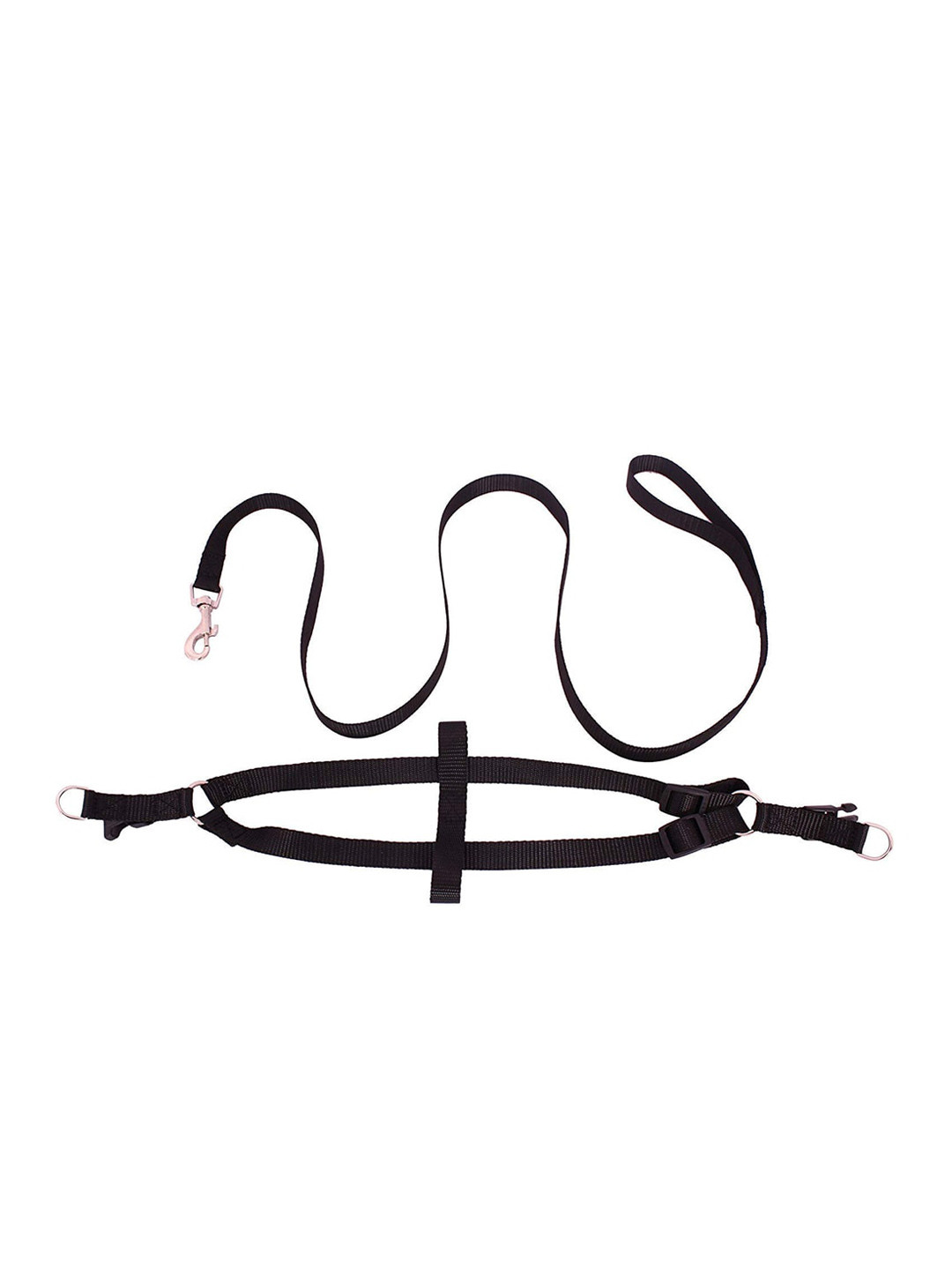 Emily pets Black Adjustable Leash & Harness For Puppy & Small Breed Dogs