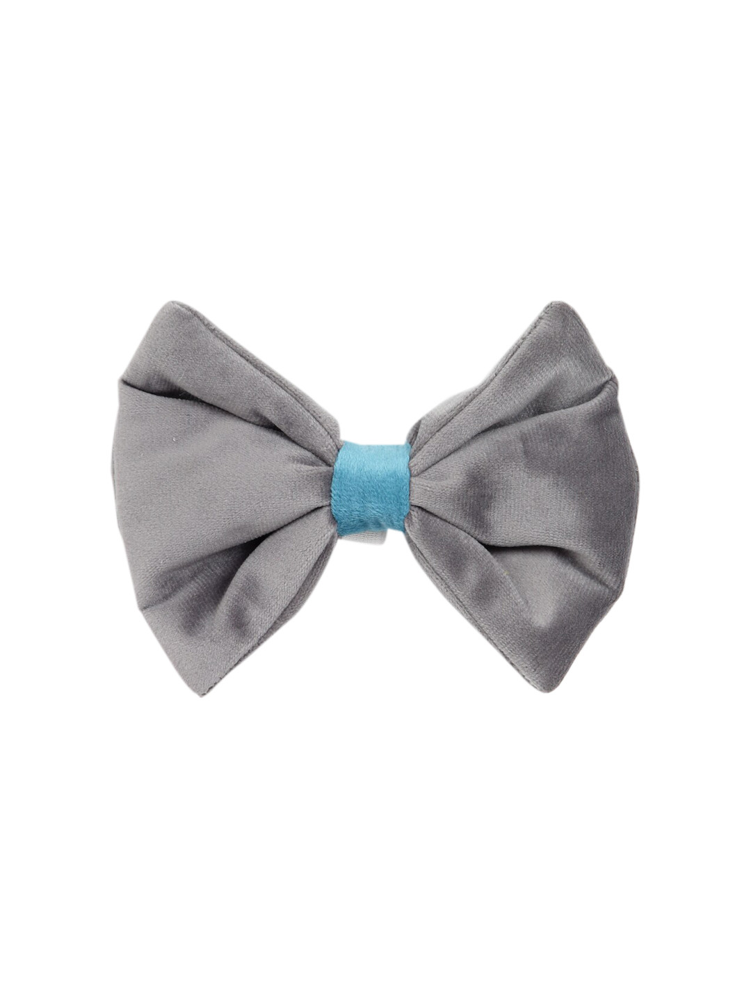 WIGGLE TWIDDLE Grey & Blue Solid Dog Bow Tie
