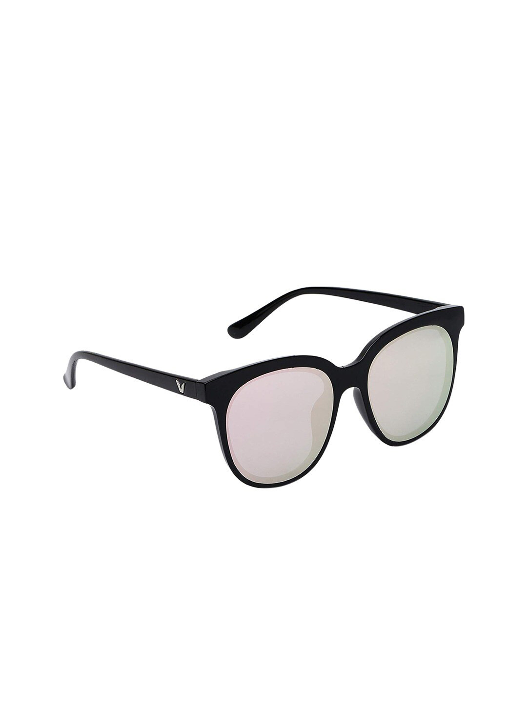 MARC LOUIS Women Pink Lens & Black Aviator Sunglasses with UV Protected Lens 4013 C2