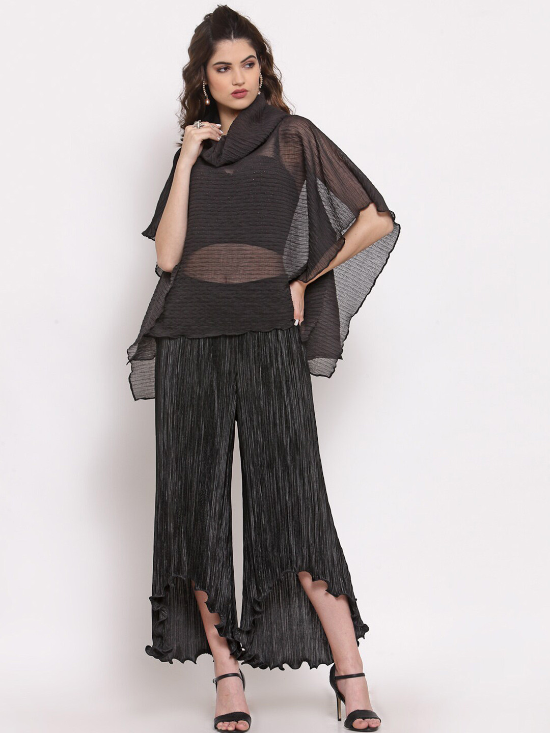 LELA Black Sheer Kaftan