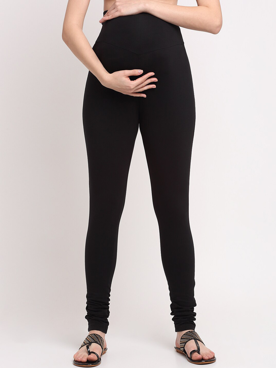 MYLO ESSENTIALS Women Black Solid Maternity Leggings