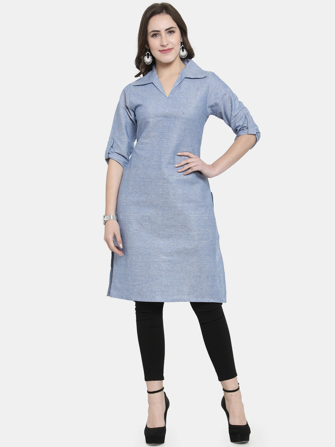 Sayesha Women Blue Pure Cotton A-line Kurta