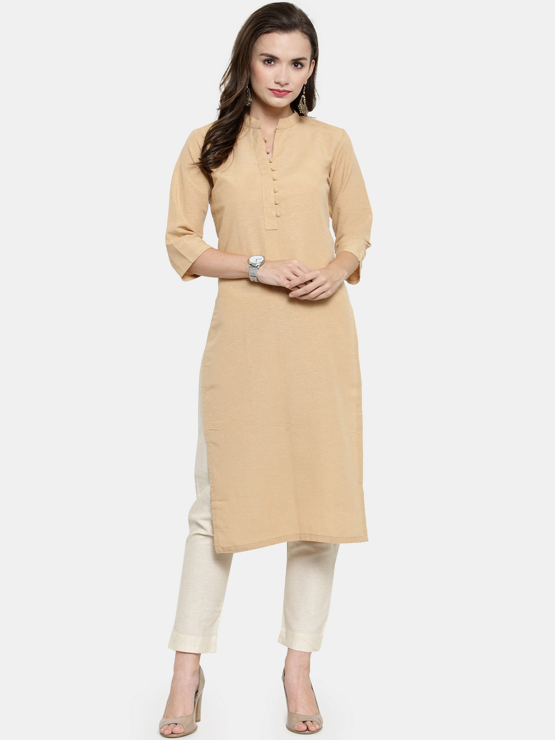 Sayesha Women Brown Solid Kurta