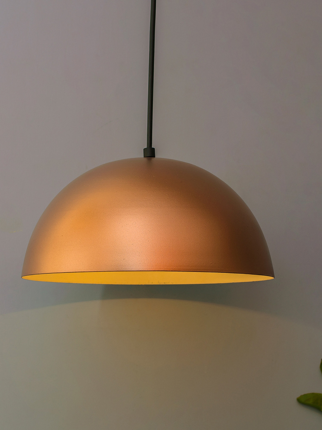 Homesake Copper-Toned Metallic Ceiling Lamp